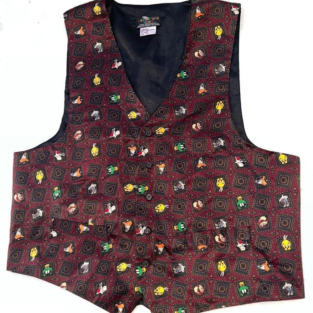 Looney Tunes men’s 💯 silk vest size L/XL NEW